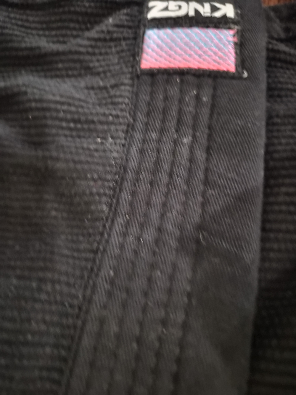 Kingz Black Brazilian Jiu-Jitsu Gi with Purple Accent Patches - Picture 3 of 4